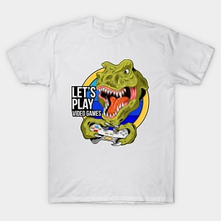 T Rex Player Videos Game T-Shirt